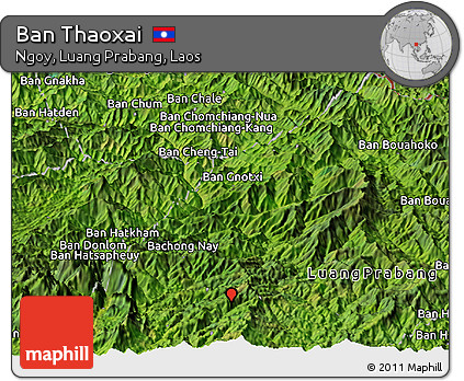 Satellite Panoramic Map of Ban Thaoxai