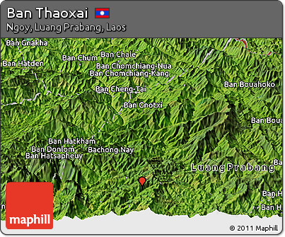 Satellite Panoramic Map of Ban Thaoxai