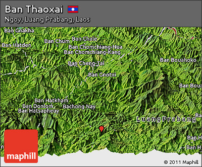 Satellite Panoramic Map of Ban Thaoxai