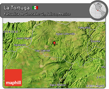 Satellite 3D Map of La Tortuga