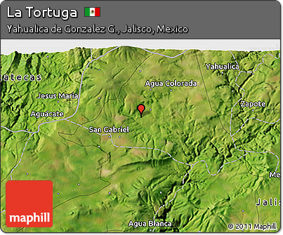 Satellite 3D Map of La Tortuga