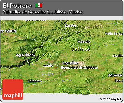 Satellite Panoramic Map of El Potrero