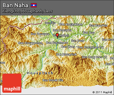Physical 3D Map of Ban Naha
