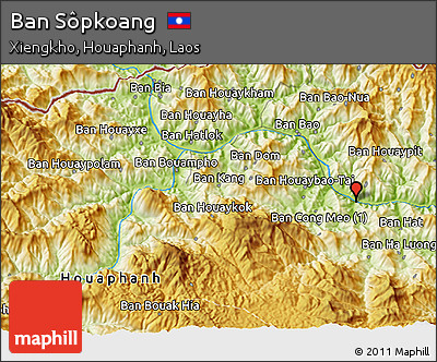 Physical 3D Map of Ban Sôpkoang