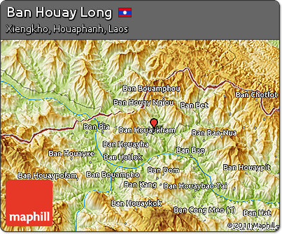 Physical 3D Map of Ban Houay Long