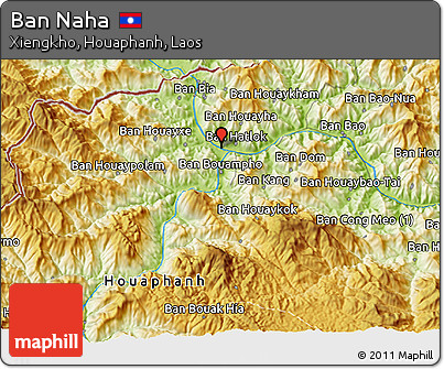 Physical 3D Map of Ban Naha