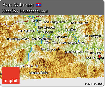 Physical 3D Map of Ban Naluang