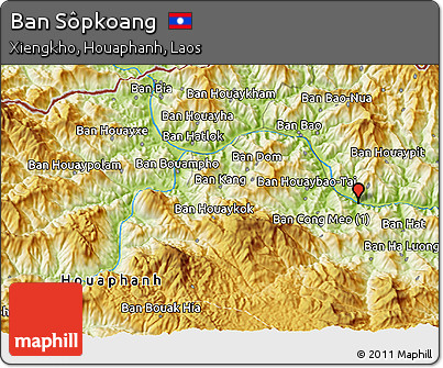 Physical 3D Map of Ban Sôpkoang