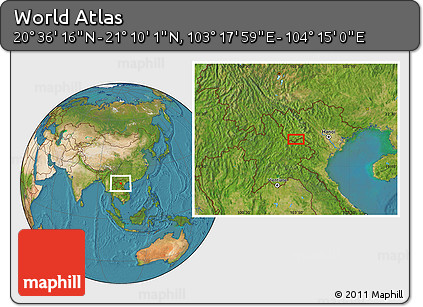 Satellite Location Map of the Area around 20° 53' 8" N, 103° 46' 30" E