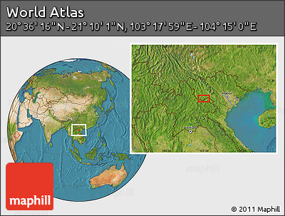 Satellite Location Map of the Area around 20° 53' 8" N, 103° 46' 30" E