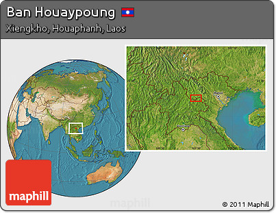 Satellite Location Map of Ban Houaypoung