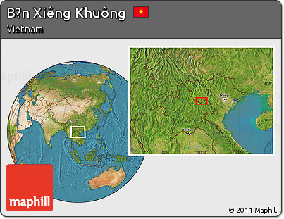 Satellite Location Map of Bản Xiêng Khuông