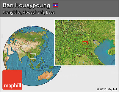 Satellite Location Map of Ban Houaypoung