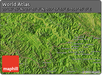 Satellite Map of the Area around 20° 53' 8" N, 103° 46' 30" E