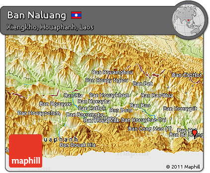 Physical Panoramic Map of Ban Naluang