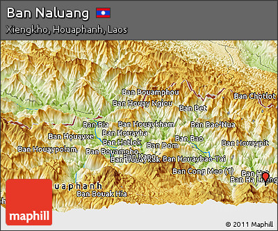 Physical Panoramic Map of Ban Naluang