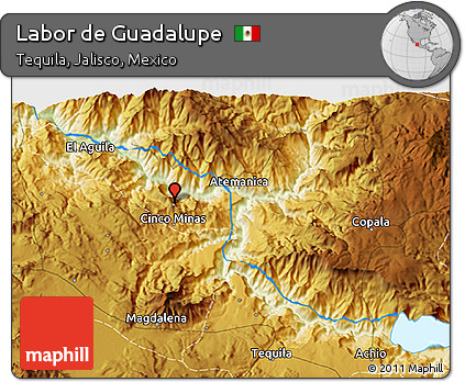 Physical 3D Map of Labor De Guadalupe