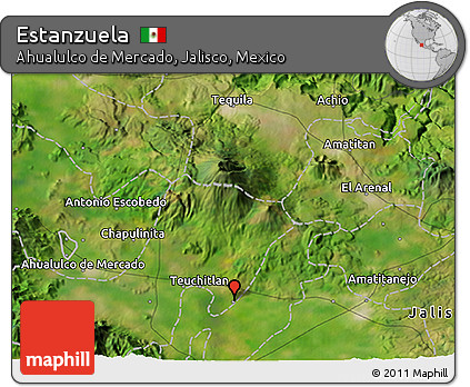 Satellite 3D Map of Estanzuela