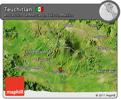 Satellite 3D Map of Teuchitlán