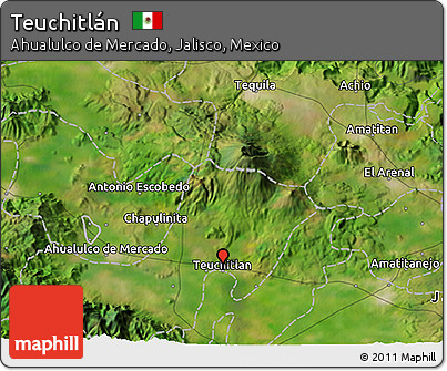Satellite 3D Map of Teuchitlán