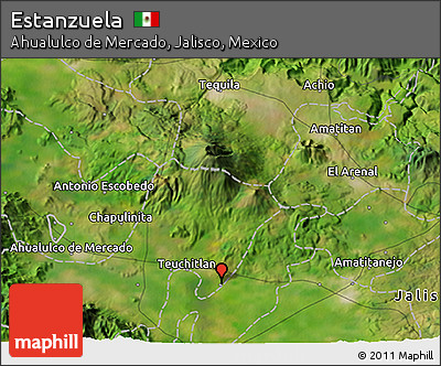 Satellite 3D Map of Estanzuela