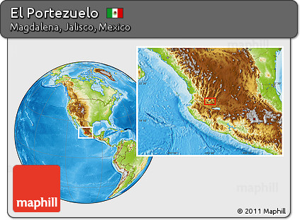 Physical Location Map of El Portezuelo