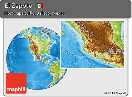 Physical Location Map of El Zapote