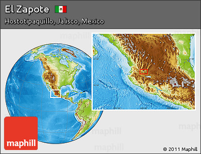 Physical Location Map of El Zapote