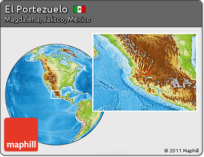 Physical Location Map of El Portezuelo