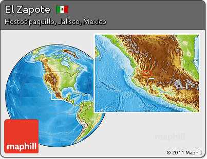 Physical Location Map of El Zapote