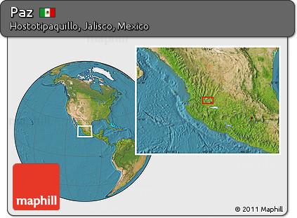 Satellite Location Map of Paz