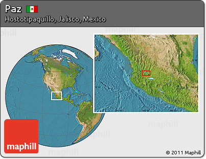 Satellite Location Map of Paz