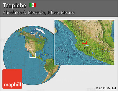 Satellite Location Map of Trapiche