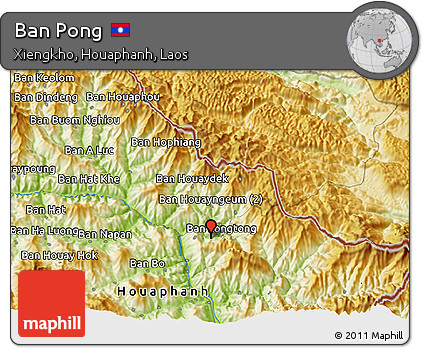 Physical 3D Map of Ban Pong