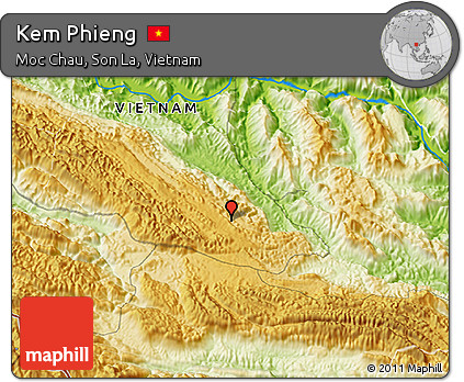 Physical 3D Map of Kem Phieng