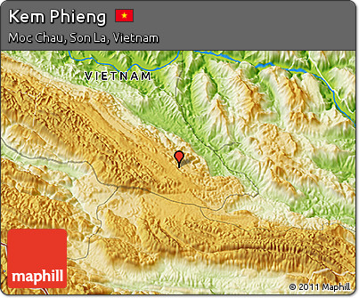 Physical 3D Map of Kem Phieng