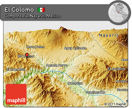 Physical 3D Map of El Colomo