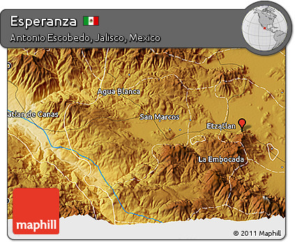 Physical 3D Map of Esperanza