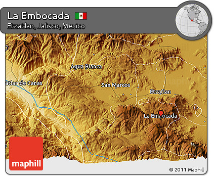 Physical 3D Map of La Embocada