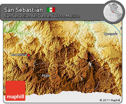 Physical 3D Map of San Sebastián