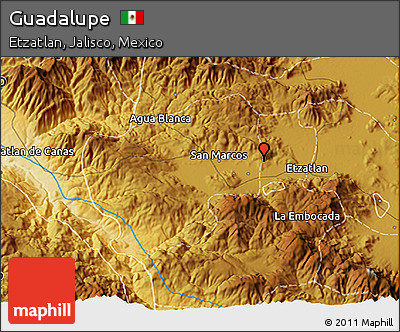 Physical 3D Map of Guadalupe
