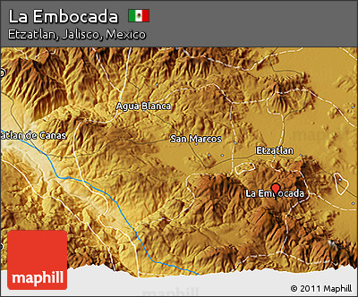 Physical 3D Map of La Embocada