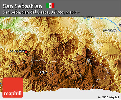 Physical 3D Map of San Sebastián