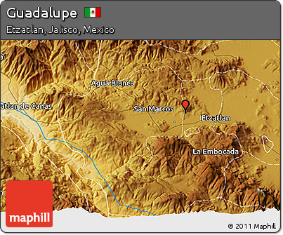 Physical 3D Map of Guadalupe