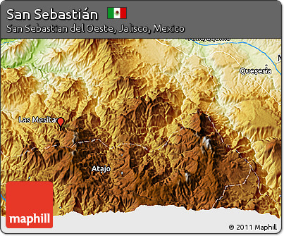 Physical 3D Map of San Sebastián