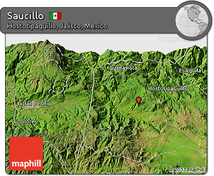 Satellite 3D Map of Saucillo
