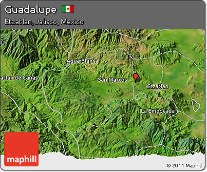 Satellite 3D Map of Guadalupe