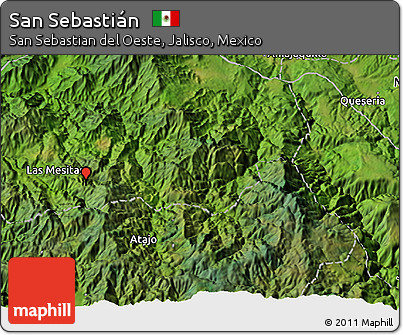 Satellite 3D Map of San Sebastián