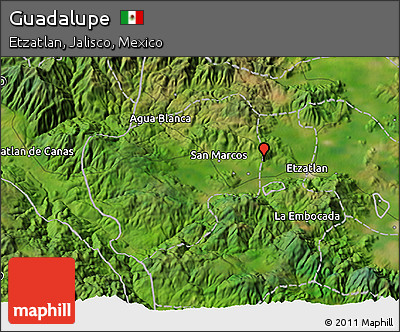 Satellite 3D Map of Guadalupe