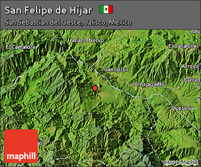 Satellite 3D Map of San Felipe De Híjar